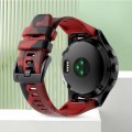For Garmin Instinct 2X Solar 26mm Camouflage Silicone Watch Band(Camouflage Red)