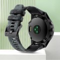 For Garmin Fenix 7 Pro 47mm 22mm Camouflage Silicone Watch Band(Camouflage Black)