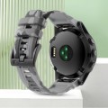 For Garmin Fenix 6 Pro GPS 22mm Camouflage Silicone Watch Band(Camouflage Grey)