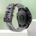 For Garmin Fenix 6 Sapphire GPS 22mm Camouflage Silicone Watch Band(Camouflage Grey)