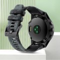 For Garmin Quatix 5 22mm Camouflage Silicone Watch Band(Camouflage Black)