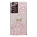 For Samsung Galaxy Note20 Ultra Shell Pattern Bow TPU Phone Protective Case(Pink)