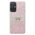 For Samsung Galaxy A51 4G Shell Pattern Bow TPU Phone Protective Case(Pink)