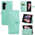 For Samsung Galaxy Z Fold5 Mandala Flower Embossed Leather Phone Case(Green)
