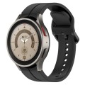 For Samsung Galaxy Watch 6 / 6 Classic Grooved Color Buckle Silicone Watch Band(Black)