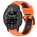 For Garmin Instinct Crossover 22mm Sports Two-Color Silicone Watch Band(Orange+Black)