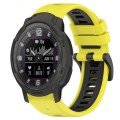 For Garmin Instinct Crossover 22mm Sports Two-Color Silicone Watch Band(Yellow+Black)