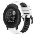 For Garmin Instinct 2 22mm Sports Two-Color Silicone Watch Band(White+Black)