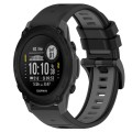 For Garmin Descent G1 22mm Sports Two-Color Silicone Watch Band(Black+Grey)