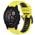For Garmin Descent G1 Solar 22mm Sports Two-Color Silicone Watch Band(Yellow+Black)