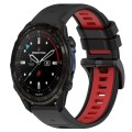 For Garmin Descent Mk3i 43mm 20mm Sports Two-Color Silicone Watch Band(Black+Red)