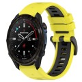 For Garmin Descent Mk3i 43mm 20mm Sports Two-Color Silicone Watch Band(Yellow+Black)