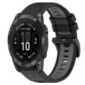 For Garmin Epix Pro 51mm 26mm Sports Two-Color Silicone Watch Band(Black+Grey)