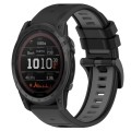 For Garmin Tactix 7 26mm Sports Two-Color Silicone Watch Band(Black+Grey)