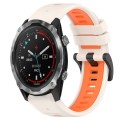 For Garmin Descent MK 2i 26mm Sports Two-Color Silicone Watch Band(Starlight+Orange)