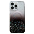 For iPhone 14 Pro Max MagSafe Glitter Hybrid Clear TPU Phone Case(Black)