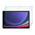 For Samsung Galaxy Tab S9 / S9 FE 2pcs ENKAY Hat-Prince 0.33mm Explosion-proof Tempered Glass Film