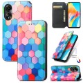 For OPPO A78 4G CaseNeo Colorful Magnetic Leather Phone Case(Colorful Cube)