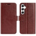 For Samsung Galaxy S24+ 5G R64 Texture Horizontal Flip Leather Phone Case(Brown)