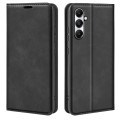 For Samsung Galaxy A05s Retro-skin Magnetic Suction Leather Phone Case(Black)