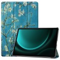 For Samsung Galaxy Tab S9 FE+ 12.4 JUNSUNMAY Custer Painted 3-Fold Stand Leather Smart Tablet Case(A
