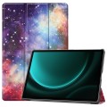 For Samsung Galaxy Tab S9 FE+ 12.4 JUNSUNMAY Custer Painted 3-Fold Stand Leather Smart Tablet Case(G