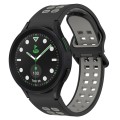 For Samsung Galaxy watch 5 Pro Golf Edition Two-Color Breathable Silicone Watch Band(Black + Gray)