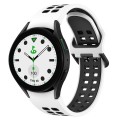 For Samsung Galaxy watch 5 Golf Edition Two-Color Breathable Silicone Watch Band(White + Black)