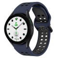 For Samsung Galaxy watch 5 Golf Edition Two-Color Breathable Silicone Watch Band(Midnight Blue + Bla
