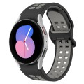 For Samsung Galaxy Watch 5  40mm Two-Color Breathable Silicone Watch Band(Black + Gray)