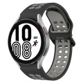 For Samsung Galaxy Watch 4 44mm Two-Color Breathable Silicone Watch Band(Black + Gray)