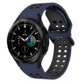 For Samsung  Galaxy Watch 4 Classic 46mm Two-Color Breathable Silicone Watch Band(Midnight Blue + Bl