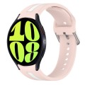 For Samsung Galaxy Watch 6 44mm Two-Color Silicone Watch Band(Pink+White)