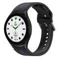 For Samsung Galaxy watch 5 Golf Edition Two-Color Silicone Watch Band(Black+Blue)