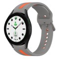 For Samsung Galaxy watch 5 Golf Edition Two-Color Silicone Watch Band(Gray+Orange)