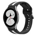 For Samsung Galaxy Watch 4 40mm Two-Color Silicone Watch Band(Black+White)