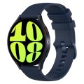 For Samsung Galaxy Watch 6 44mm 20mm Checkered Silicone Watch Band(Navy Blue)