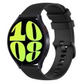 For Samsung Galaxy Watch 6 44mm 20mm Checkered Silicone Watch Band(Black)