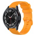 For Samsung Galaxy Watch 6 Classic 43mm 20mm Checkered Silicone Watch Band(Yellow)