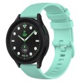 For Samsung Galaxy watch 5 Pro Golf Edition 20mm Checkered Silicone Watch Band(Teal)