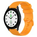 For Samsung Galaxy watch 5 Golf Edition 20mm Checkered Silicone Watch Band(Yellow)