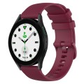 For Samsung Galaxy watch 5 Golf Edition 20mm Checkered Silicone Watch Band(Wine Red)