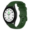 For Samsung Galaxy watch 5 Golf Edition 20mm Checkered Silicone Watch Band(Army Green)