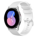 For Samsung Galaxy Watch 5  40mm 20mm Checkered Silicone Watch Band(White)