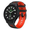 For Samsung Galaxy watch 5 Pro Golf Edition 20mm Two-color Silicone Watch Band(Black + Red)