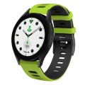 For Samsung Galaxy watch 5 Golf Edition 20mm Two-color Silicone Watch Band(Lime + Black)