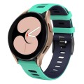 For Samsung Galaxy Watch 5  40mm 20mm Two-color Silicone Watch Band(Teal Duck+ Blue)