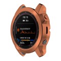 For Garmin Fenix 7X Pro Half Package Electroplated TPU Watch Protective Case(Gold)