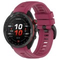 For Garmin Approach S70 42mm 20mm Sports Silicone Watch Band(Wine Red)