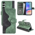 For Samsung Galaxy A05s Stitching Horizontal Flip Leather Phone Case(Green)